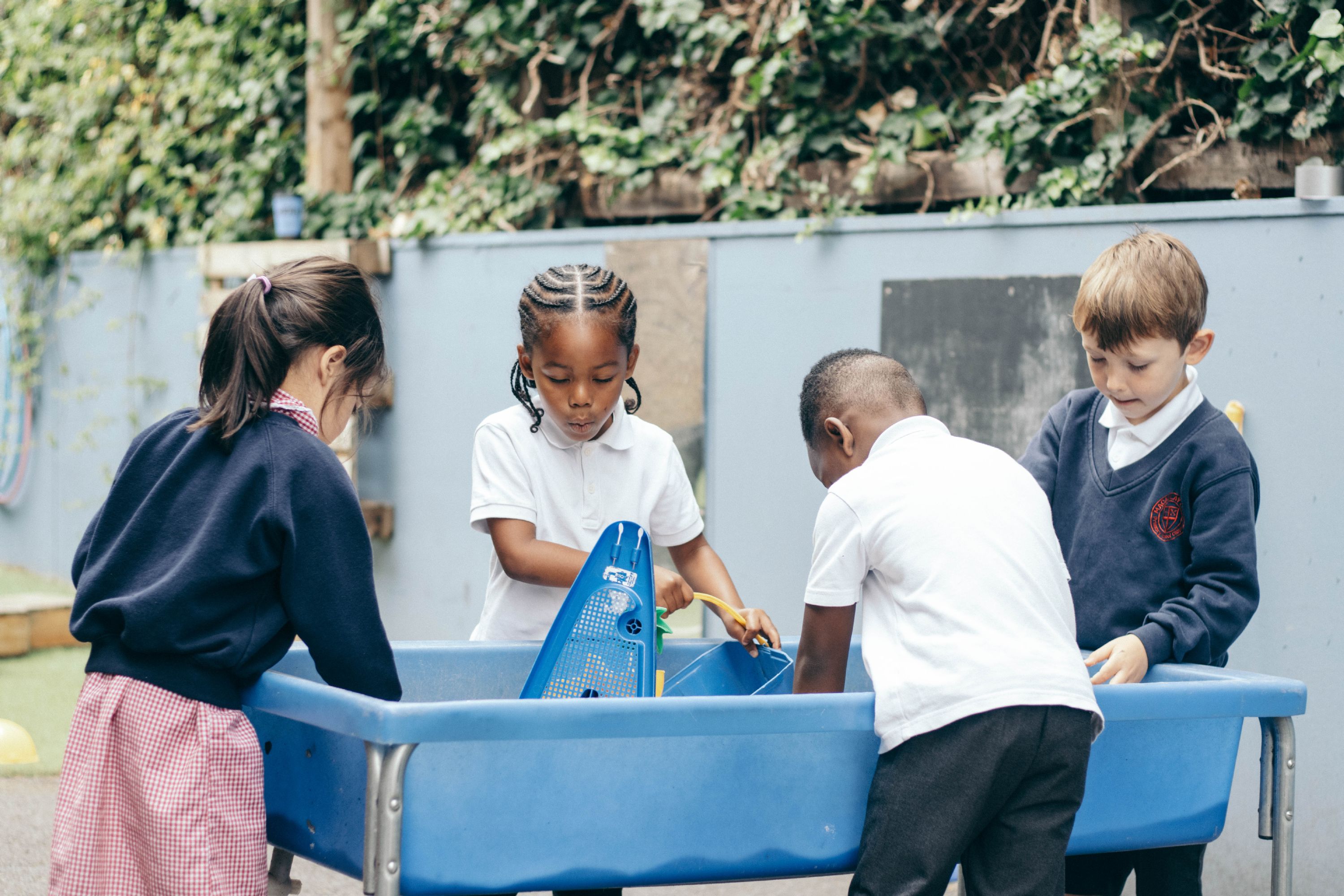 Pupils playing outside